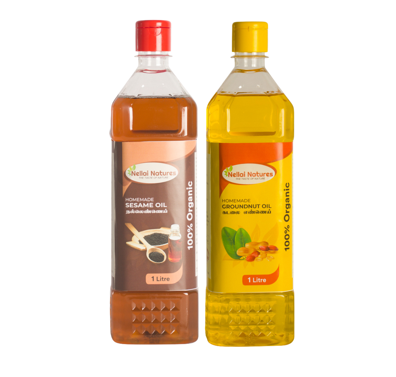 Nellai Natures Sesame and Groundnut Oil Duo, 1 Litre each