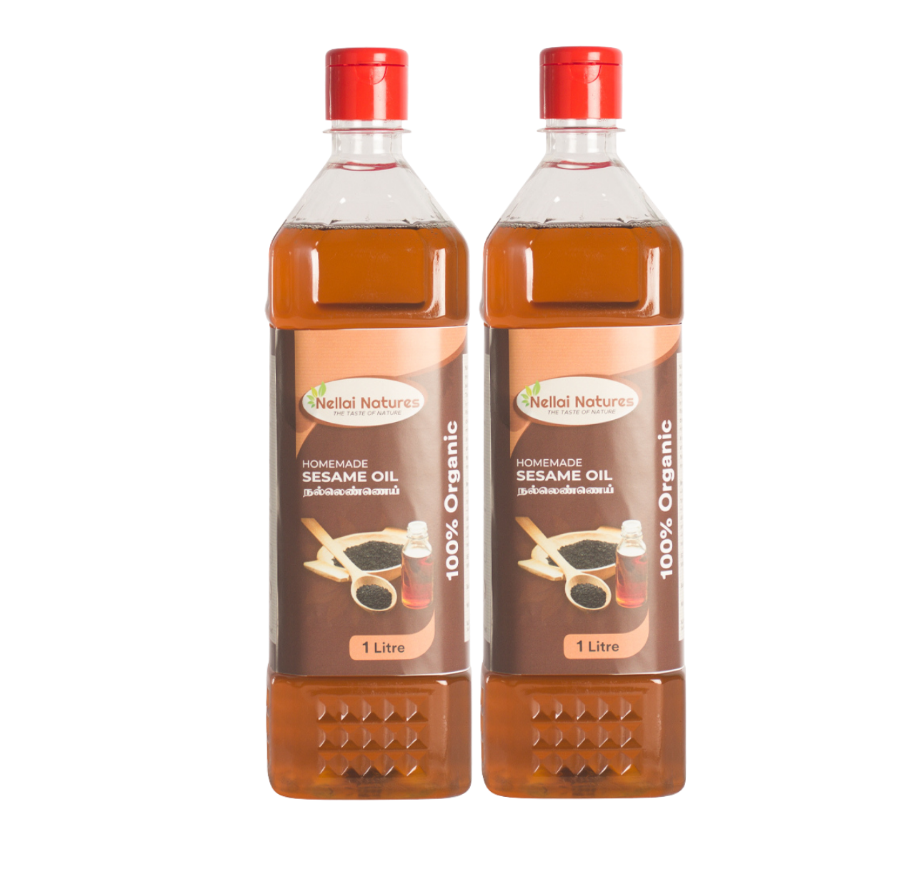 Nellai Natures Sesame Duo Pack - 2 Sesame Oil bottles, 1 Litre each
