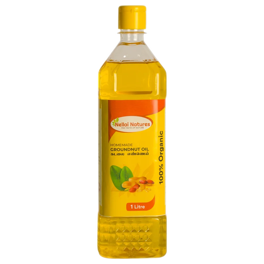 Nellai Natures Groundnut Oil, 1 Litre bottle